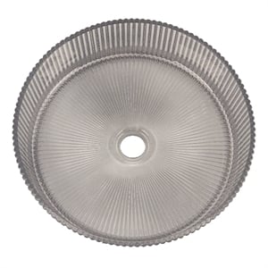 Cowrie 16&quot Circular Tempered Glass Vessel Bathroom Sink in Gray
