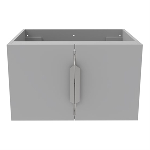 Alpine 24&quot Wood Floating Vanity Base with Drawers in Gray