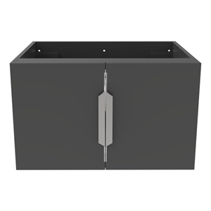 Alpine 24&quot Wood Floating Vanity Base with Drawers in Black