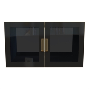 Rosario 36&quot Wood Floating Vanity Base w/ Glass Facade in Matte Blue