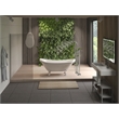 Saturn Double Clawfoot Tub Filler Faucet with Standard Handle - Brushed Nickel