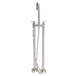 Saturn Double Clawfoot Tub Filler Faucet with Standard Handle - Brushed Nickel