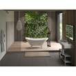 Saturn Double Clawfoot Tub Filler Faucet with Breeze Handle - Matte Black