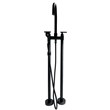 Saturn Double Clawfoot Tub Filler Faucet with Breeze Handle - Matte Black