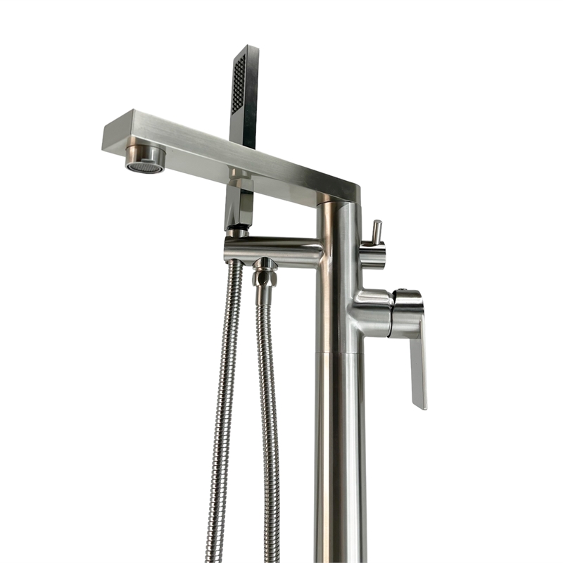 Venus Square head tub filler faucet with Standard Handle - Brushed Nickel