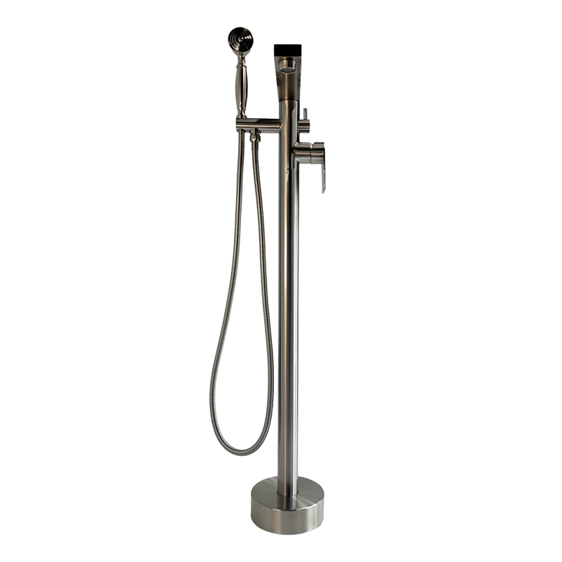 Venus Square head tub filler faucet with Float Handle - Brushed Nickel