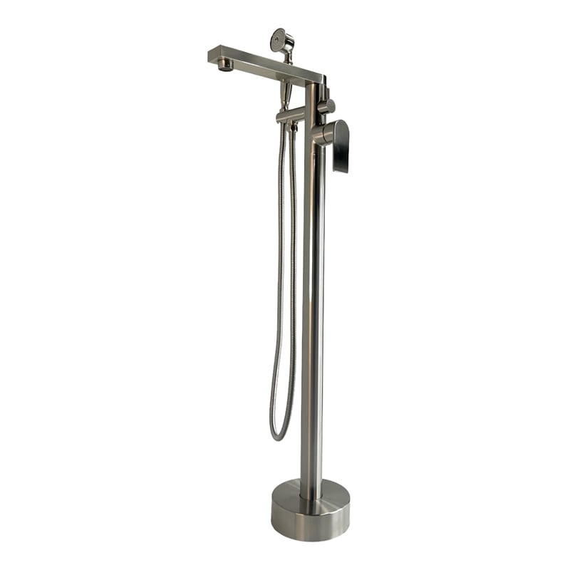 Venus Square head tub filler faucet with Float Handle - Brushed Nickel
