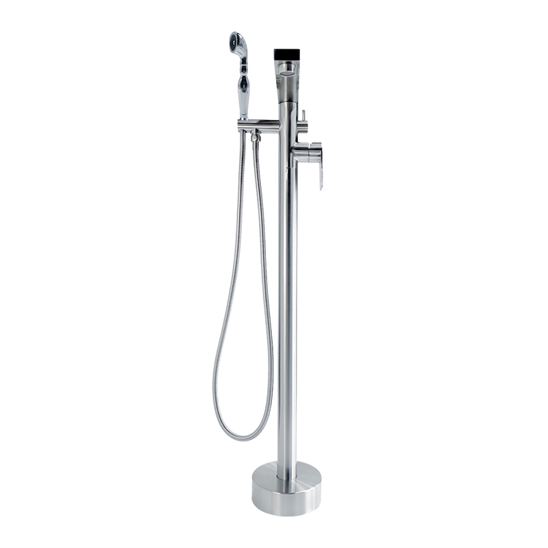 Venus Square head tub filler faucet with Breeze Handle - Brushed Nickel