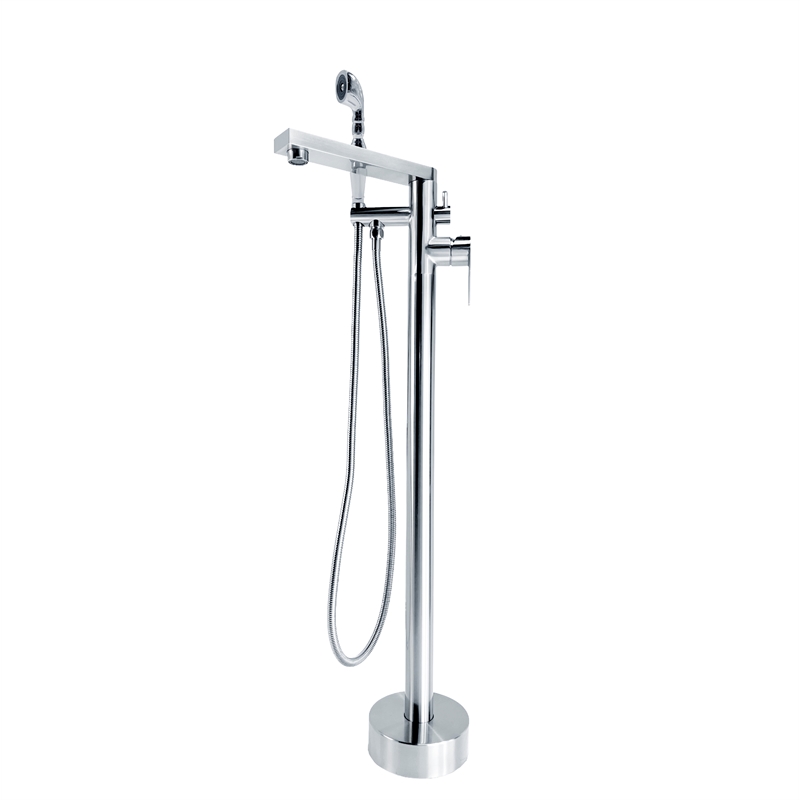 Venus Square head tub filler faucet with Breeze Handle - Brushed Nickel