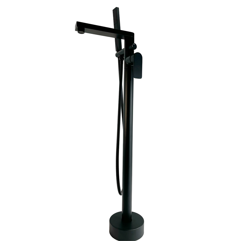 Venus Square head tub filler faucet with Standard Handle - Matte Black