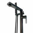 Venus Square head tub filler faucet with Standard Handle - Matte Black