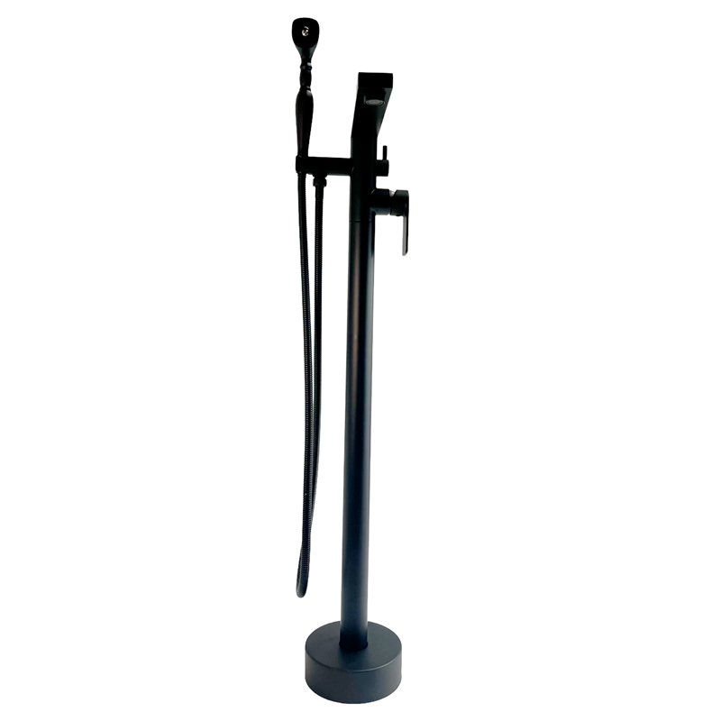 Venus Square head tub filler faucet with Breeze Handle - Matte Black