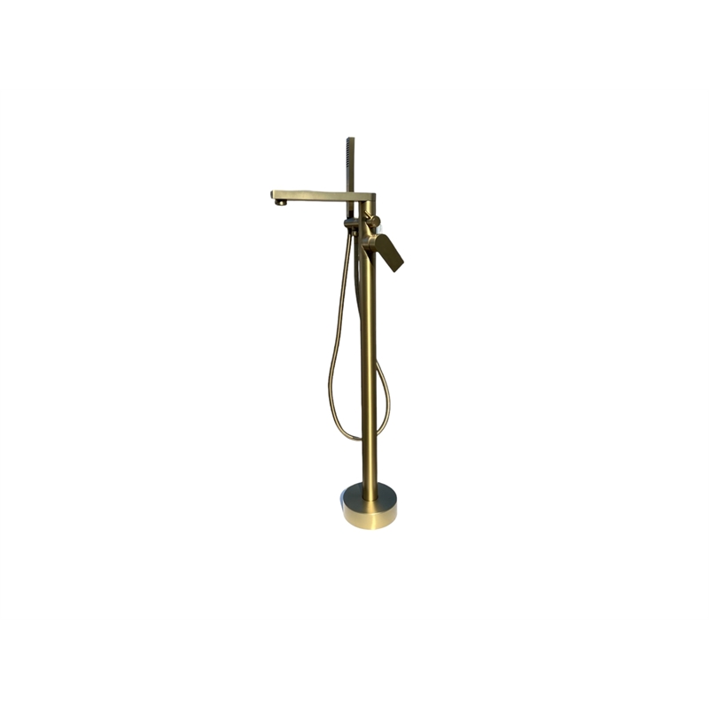 Venus Square head tub filler faucet with Standard Handle - Brushed Gold
