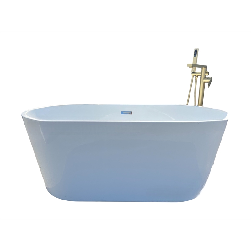 Venus Square head tub filler faucet with Standard Handle - Brushed Gold