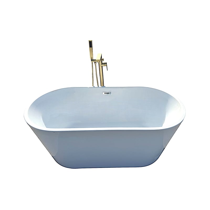 Venus Square head tub filler faucet with Standard Handle - Brushed Gold