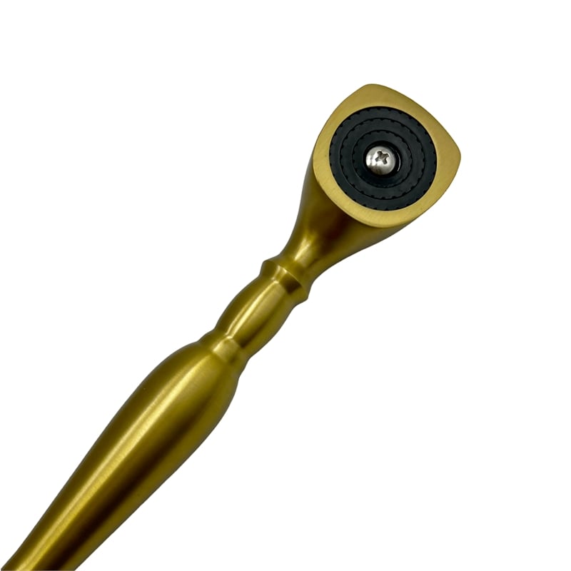 Venus Square head tub filler faucet with Breeze Handle - Brushed Gold