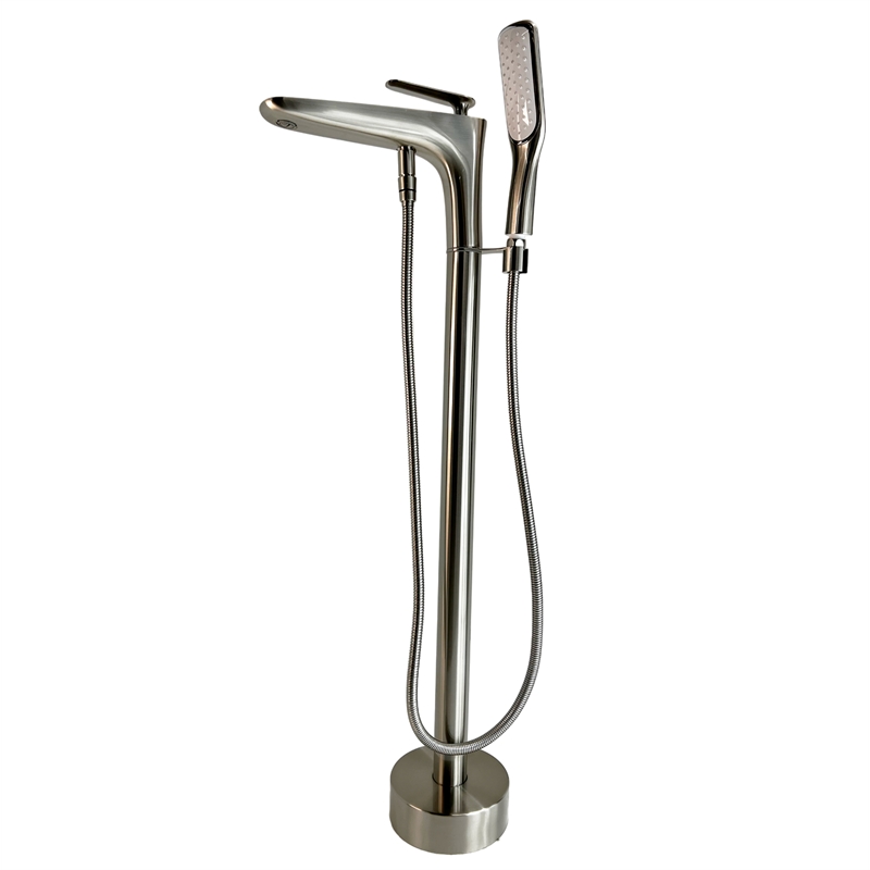 Pluto Triangle head tub filler faucet with Standard Handle - Brushed Nickel