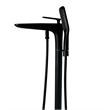 Pluto Triangle head tub filler faucet with Standard Handle - Matte Black