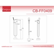 Pluto Triangle head tub filler faucet with Standard Handle - Matte Black