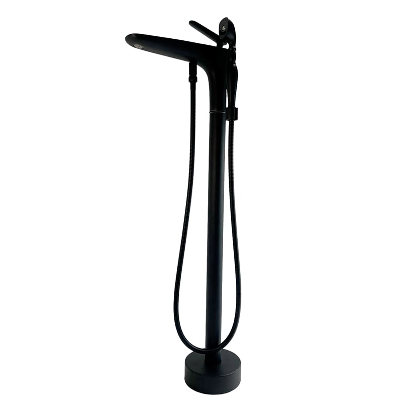 Venus Square head tub filler faucet with Breeze Handle - Matte Black