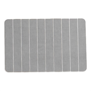 24x15&quot Modern Diatomite Stone Medium Kitchen Mat in Gray