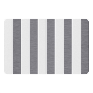 24x15&quot Modern Diatomite Stone Medium Kitchen Mat in Gray+White
