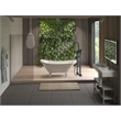 Saturn Double Clawfoot Tub Filler Faucet With Drift Handle - Matte Black
