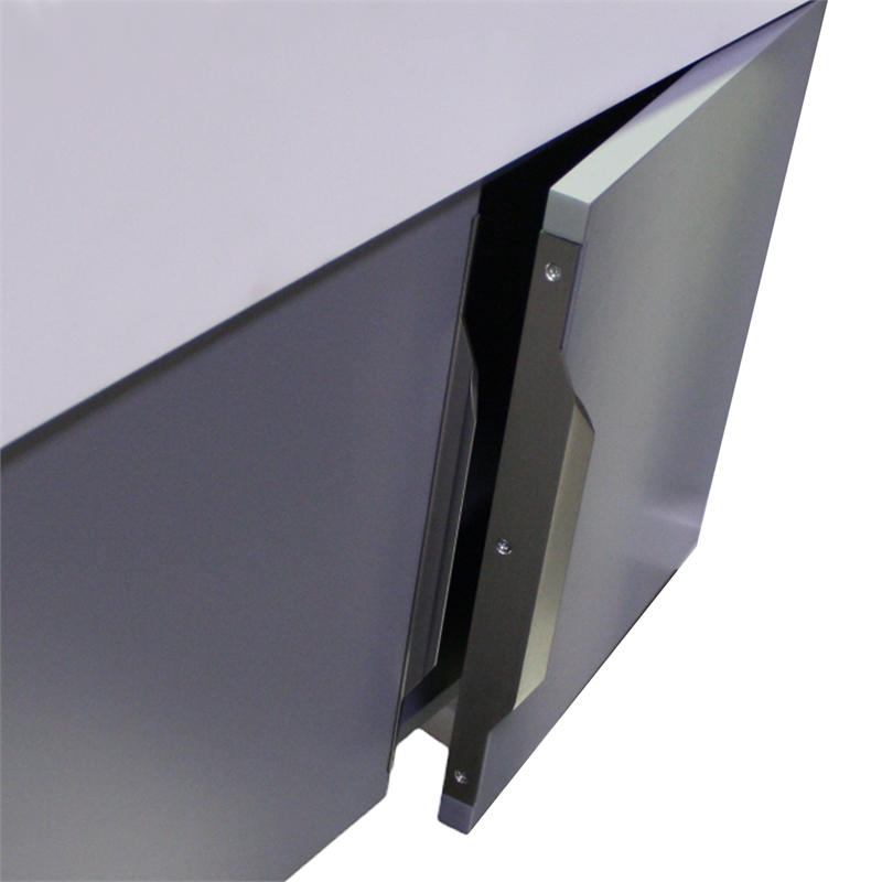 Modern Aluminum Thin Metal Black Pull Handle - Single