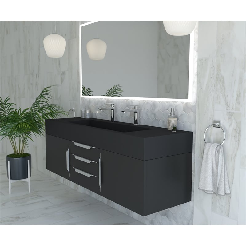 Modern Aluminum Thin Metal Brushed Pull Single Handle in Nickel