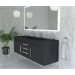 Modern Aluminum Thin Metal Brushed Pull Single Handle in Nickel