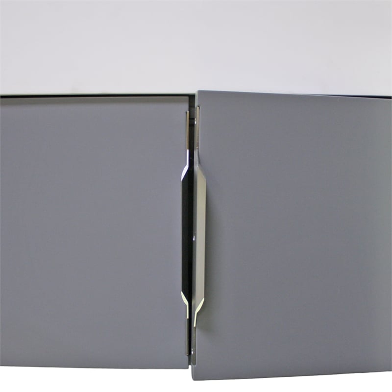 Modern Aluminum Thin Metal Brushed Pull Single Handle in Nickel