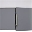 Modern Aluminum Thin Metal Brushed Pull Single Handle in Nickel