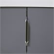 Modern Aluminum Thin Metal Brushed Pull Single Handle in Nickel