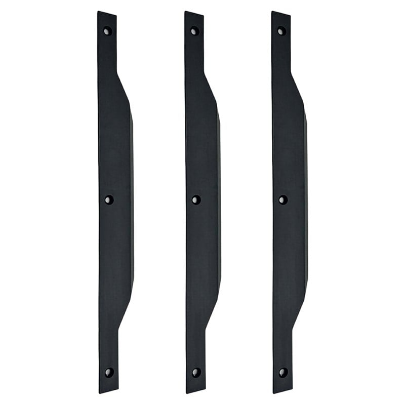 Set of 3 Modern Aluminum Thin Metal Black Pull Handles