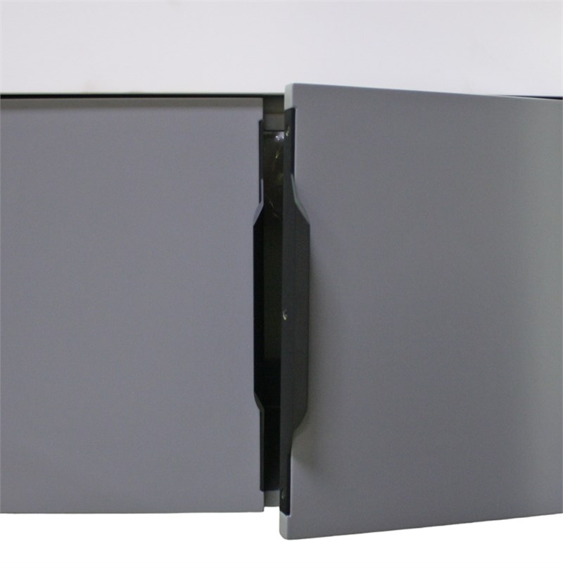 Set of 3 Modern Aluminum Thin Metal Black Pull Handles