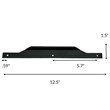 Set of 3 Modern Aluminum Thin Metal Black Pull Handles