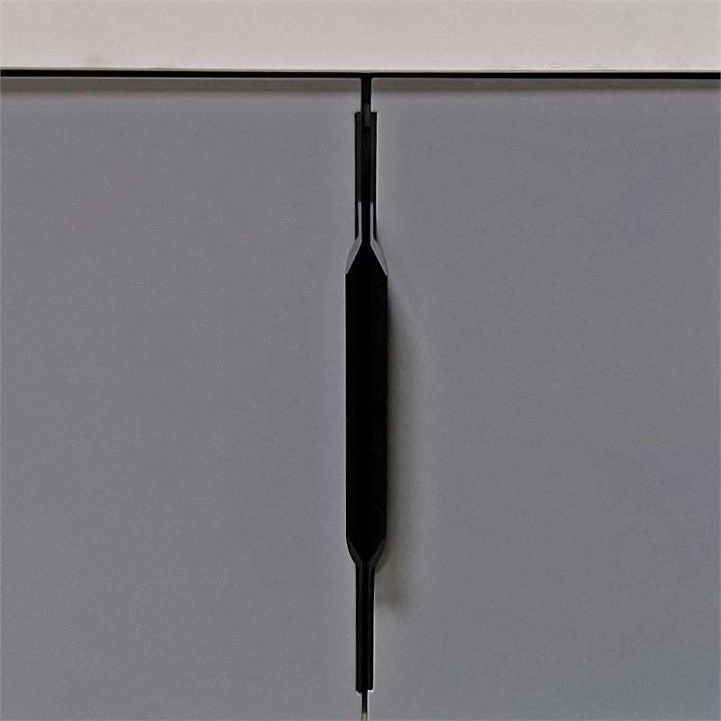 Set of 3 Modern Aluminum Thin Metal Black Pull Handles