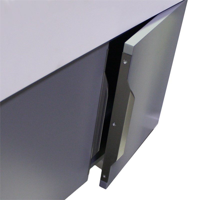 Set of 3 Modern Aluminum Thin Metal Black Pull Handles