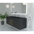Set of 3 Modern Aluminum Thin Metal Gold Pull Handles