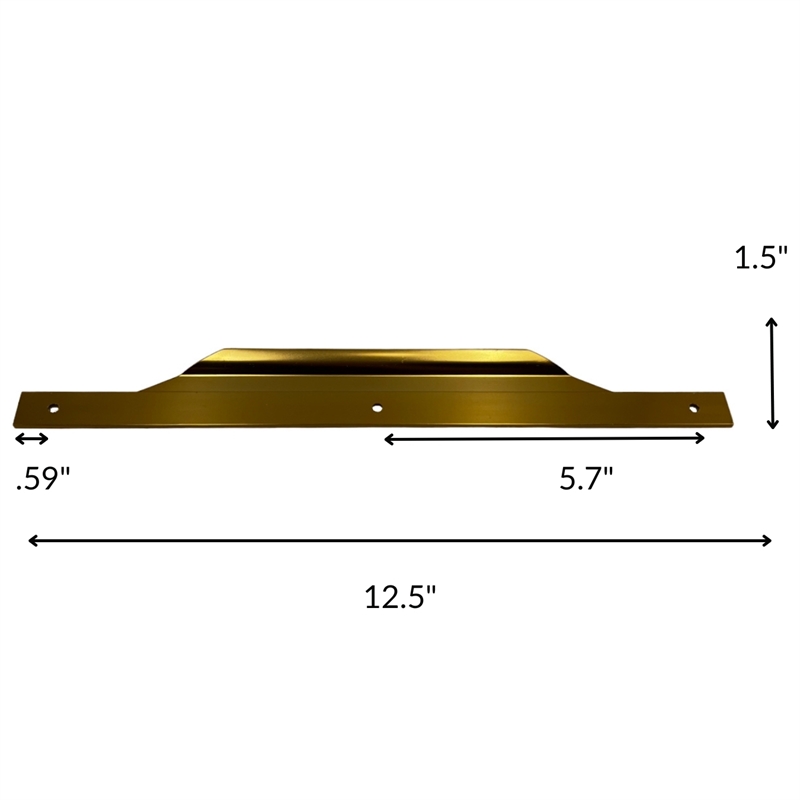 Set of 3 Modern Aluminum Thin Metal Gold Pull Handles