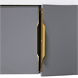 Set of 3 Modern Aluminum Thin Metal Gold Pull Handles