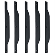 Set of 5 Modern Aluminum Thin Metal Black Pull Handles