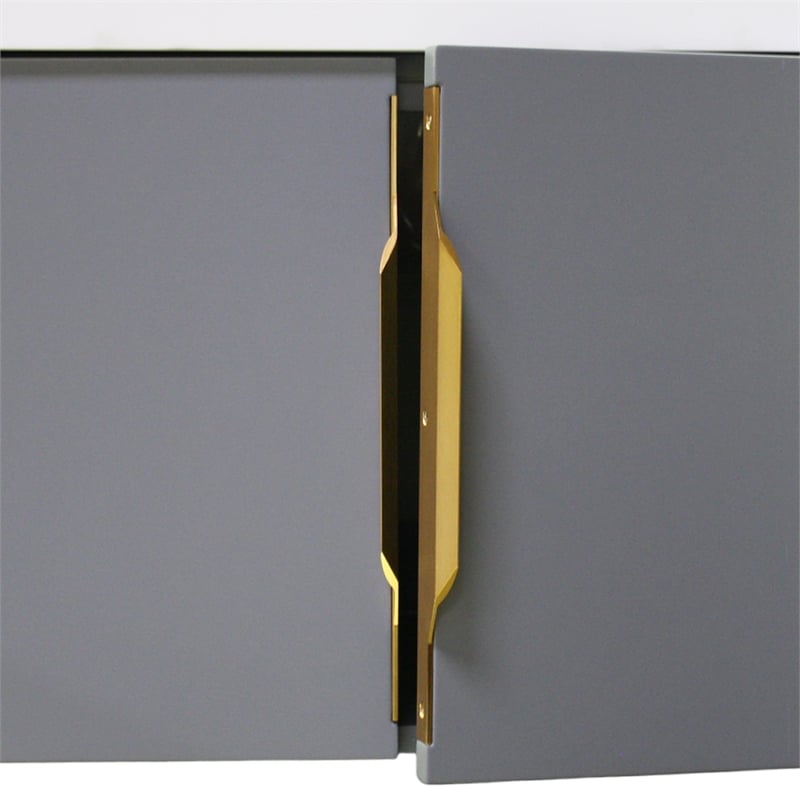Set of 5 Modern Aluminum Thin Metal Gold Pull Handles