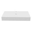 36 Inch Wide White Bathroom Solid Surface Stone Countertop For Sink