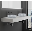 60 Inch Wide White Bathroom Solid Surface Stone Countertop For Sink