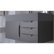 Set of 10 Modern Aluminum Thin Metal Black Pull Handles