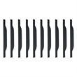 Set of 10 Modern Aluminum Thin Metal Black Pull Handles