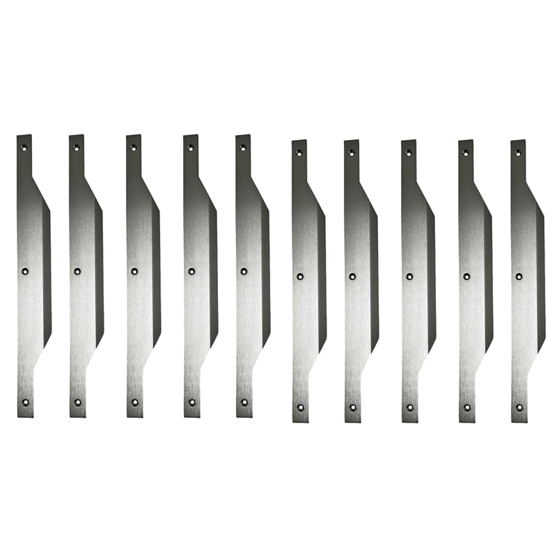 Set of 10 Modern Aluminum Thin Metal Black Pull Handles in Nickel
