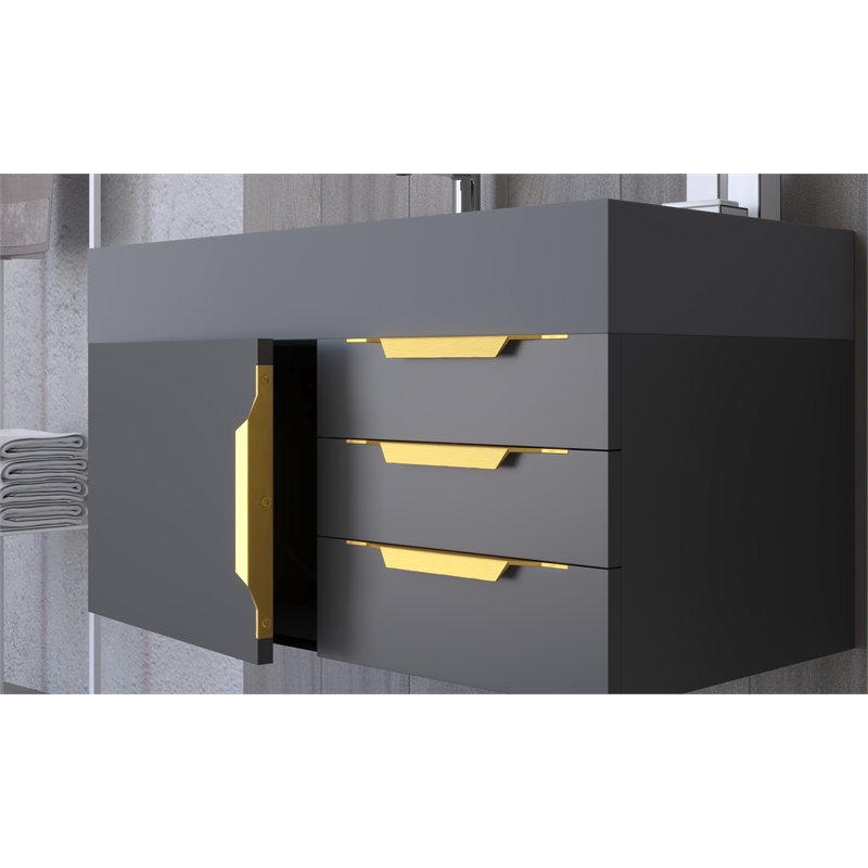 Set of 10 Modern Aluminum Thin Metal Gold Pull Handles