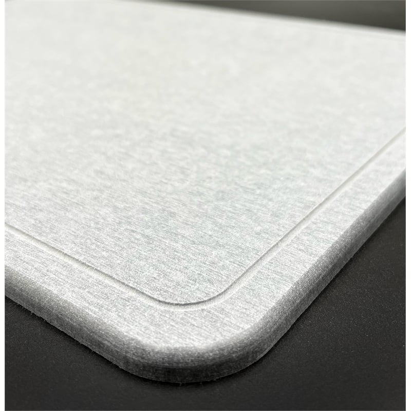 LuxeStone Water-Absorbing Dish Drying Gray Mat for Kitchen